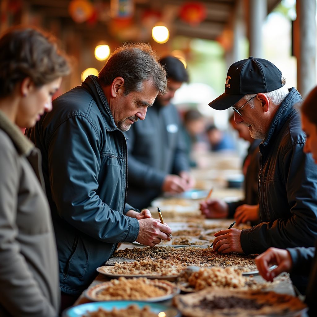 Equipo realizando investigación de campo en mercado local
