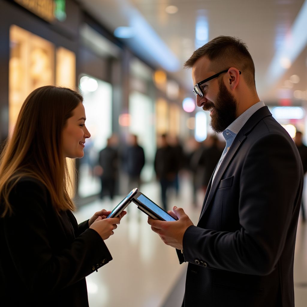 Entrevistas a consumidores en centro comercial